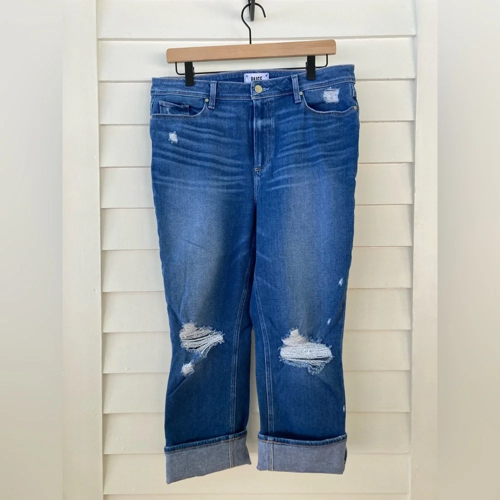 PAIGE | Cindy Ultra High-Rise Slim Ankle Jeans Size 32 - Picture 3 of 9